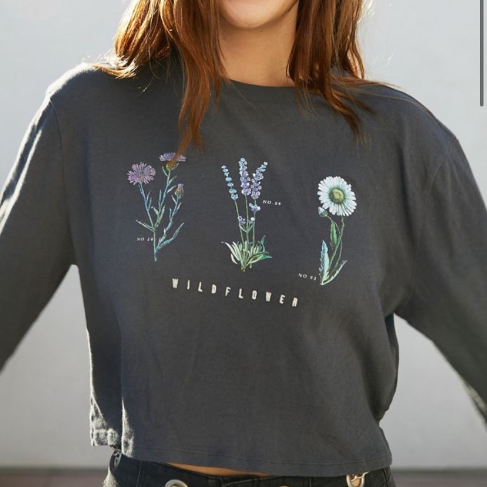 Wildflower Embroidered Long Sleeve Tee